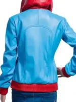 Supergirl Leather Hooded Jacket Back View