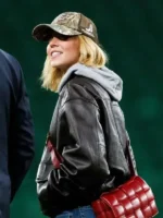 Side view of Sydney Sweeney Sporting CP GD 2026 Jacket featuring a streamlined silhouette and premium construction