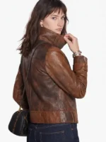 The Bride Premiere Mia Regan Leather Jacket showcasing premium leather, refined design, and a structured modern silhouette