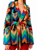Front view of The Burbs 2026 Keke Palmer Cardigan Coat featuring a cozy cardigan design and premium construction