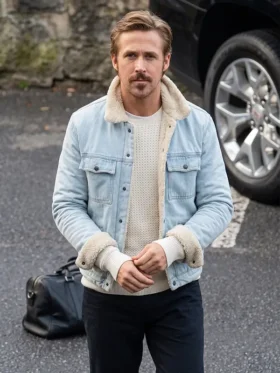 The Nice Guys Ryan Gosling Fur Jacket Closure View