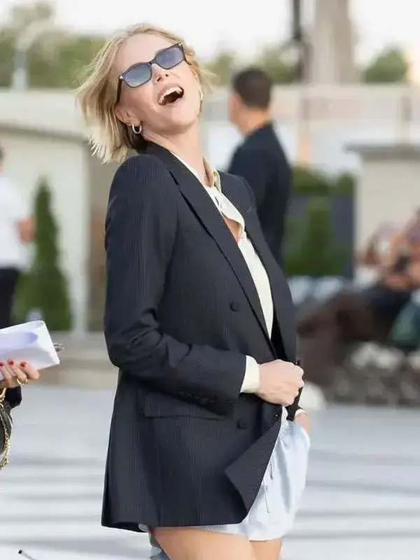 The Odyssey 2026 Charlize Theron Blazer showcasing premium craftsmanship, refined tailoring, and a structured silhouette