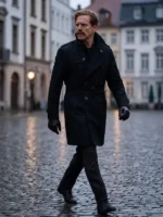 The Runner Damian Lewis Black Coat featuring premium craftsmanship, refined tailoring, and a structured modern silhouette