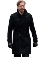 The Runner Damian Lewis Black Coat showcasing premium craftsmanship, refined styling, and a structured silhouette