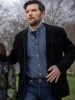 Front view of The Whisper Man Adam Scott Corduroy Blazer featuring clean lapels, a structured fit, and rich corduroy texture