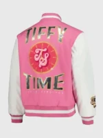 Back view of Tiffy Fanatics Fest NYC 2026 Varsity Jacket featuring premium varsity construction, clean rear detailing, and a structured fit