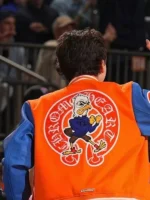 Timothée Chalamet Chrome Hearts Varsity Jacket Back View