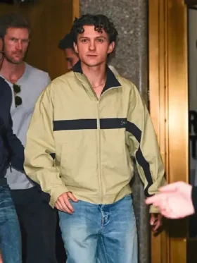 Tom Holland NYC Saint Laurent Jacket Beige featuring a classic tailored design, premium fabric, and versatile everyday styling