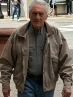 Front view of Whisper Man Robert De Niro Cotton Jacket featuring a structured fit, clean front design, and premium cotton construction