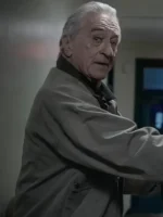 Side look of Whisper Man Robert De Niro Cotton Jacket featuring premium cotton fabric, structured tailoring, and everyday comfort