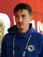 Close-up of World Cup 2026 Bosnia Herzegovina Hoodie showing soft fabric texture, clean stitching, and premium craftsmanship