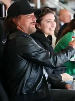 Side view of World Cup Eddie Vedder Leather Jacket featuring premium leather, a streamlined profile, and quality craftsmanship