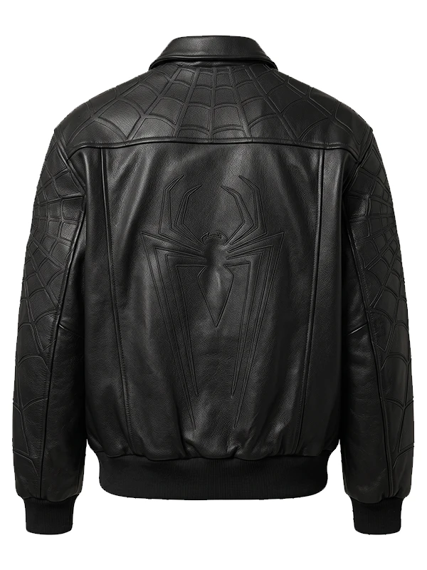 Buy Supreme Vanson Spider Man Leather Jacket - Red And Black