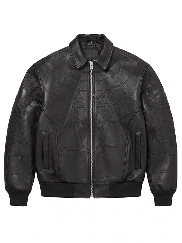 Buy Supreme Vanson Spider Man Leather Jacket - Red And Black