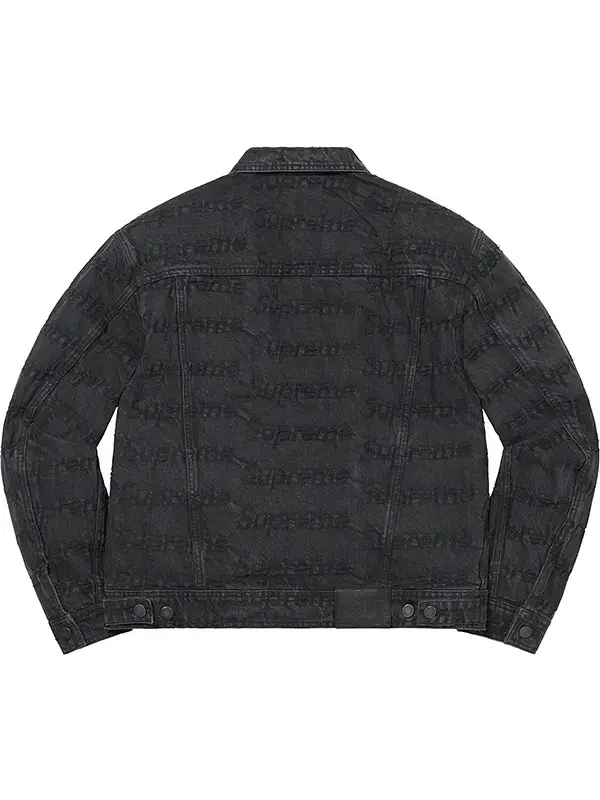コ*バ様 Supreme Frayed Logo Denim Trucker J Supreme Frayed Logos Denim Trucker Jacket | TV Jackets
