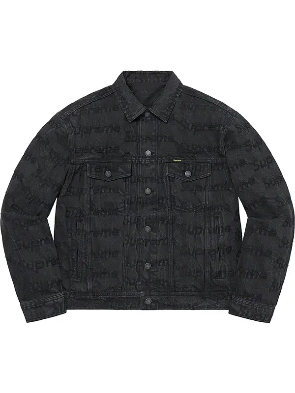 Supreme Frayed Logos Denim Truckerジャケット Supreme Frayed Logos Denim Trucker Jacket | TV Jackets