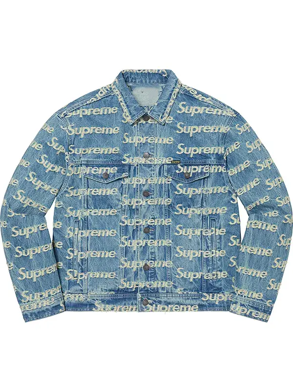 Supreme Frayed Logos Denim Truckerジャケット Supreme Frayed Logos Denim Trucker Jacket | TV Jackets