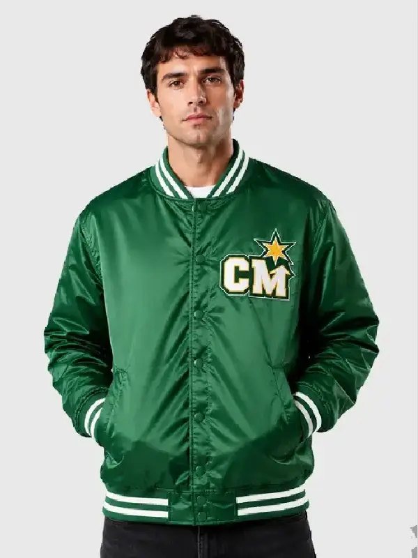 CM Punk Minnesota North Stars Satin Jacket CM Punk Minnesota North Stars Satin Jacket