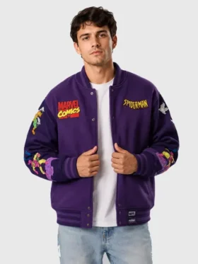 Cakeworthy Spider Man 90’s Bomber Jacket
