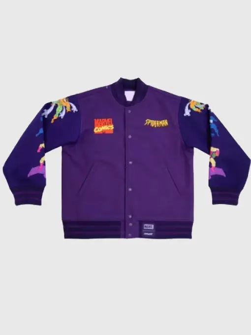 Cakeworthy Spider Man 90’s Varsity Jacket Cakeworthy Spider Man 90’s Varsity Jacket