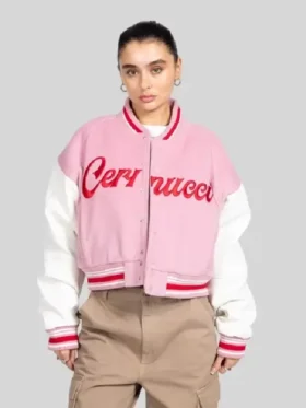 Cernucci Pink Bomber Jacket