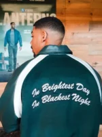 Comic-Con 2026 Aaron Pierre Varsity Jacket Back View