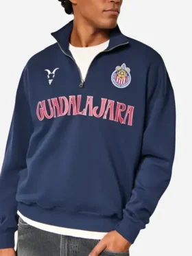 Hollister Quarter Zip Guadalajara Sweatshirt Front View