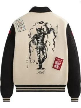 Kith x Batman Joker Wool Coaches Sandrift Bomber Jacket