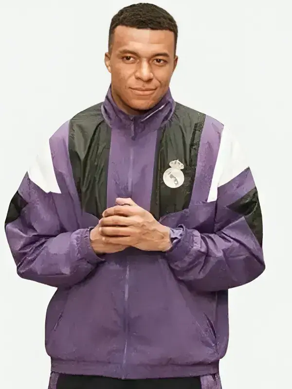 Kylian Mbappe EA FC 27 Real Madrid Track Jacket Front View Kylian Mbappe EA FC 27 Real Madrid Track Jacket Front View