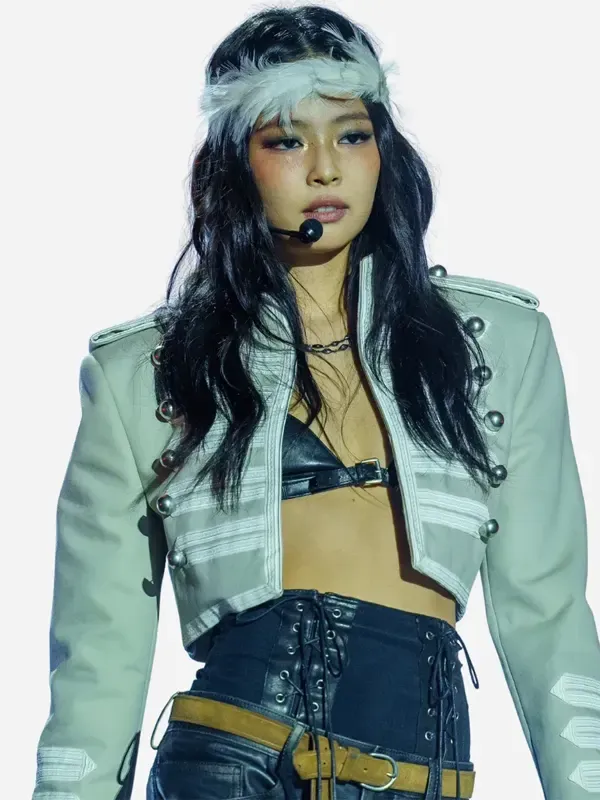 Lollapalooza 2026 Jennie Kim Jacket Front View Lollapalooza 2026 Jennie Kim Jacket Front View