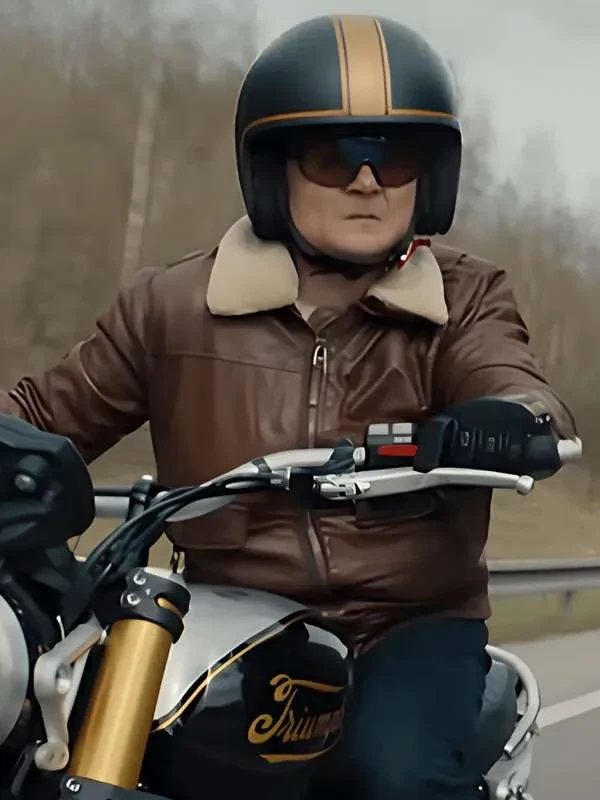 Matchbox the Movie Arturo Castro Leather Jacket Close-Up View Matchbox the Movie Arturo Castro Leather Jacket Close-Up View
