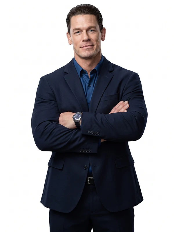 Matchbox the Movie John Cena Black Suit Front View Matchbox the Movie John Cena Black Suit Front View