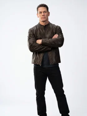 Matchbox the Movie John Cena Leather Jacket Front View
