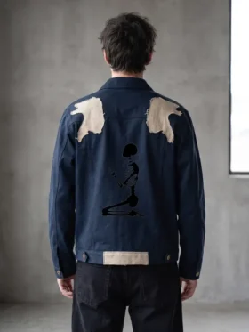 Nicolas Cage Ghost Rider Denim Jacket Back Look