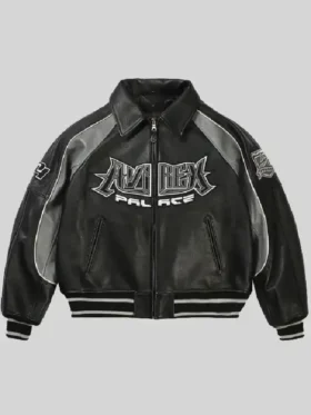 PALACE AVIREX Black Leather Jacket