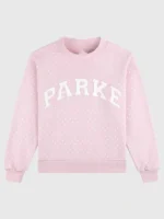 Parke Polka Dot Mockneck Sweatshirt