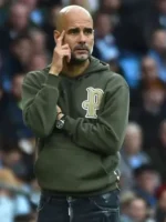 Pep Guardiola Green Hoodie Front Look