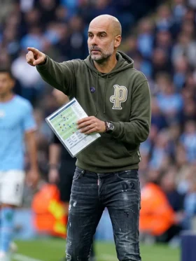 Pep Guardiola Green Hoodie View Look