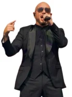 Pitbull I’m Back Tour 2026 Black Blazer Front Look