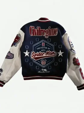 Protector Of NYC Navy and Butter Jacket Back View