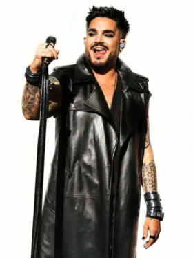 Roundhouse Adam Lambert Leather Coat Front View