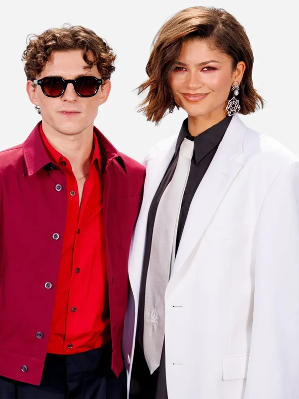 SpiderMan Photocall NYC Zendaya Blazer Couple Look SpiderMan Photocall NYC Zendaya Blazer Couple Look