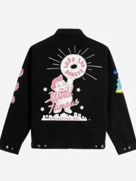 The Simpsons x Shoe Palace Black Lard Lad Donuts Work Jacket