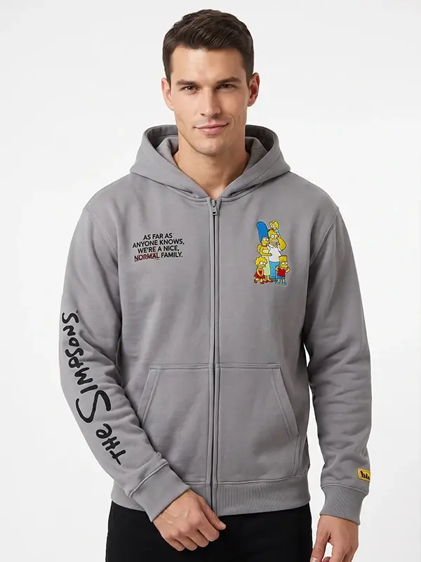 The Simpsons x Shoe Palace Family Hoodie Model View The Simpsons x Shoe Palace Family Hoodie Model View