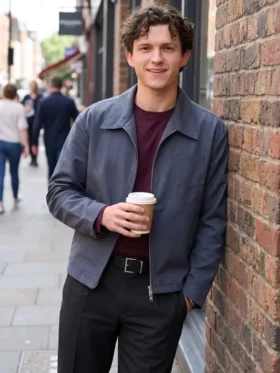 Tom Holland Spider-Man London Photocall Jacket View Look