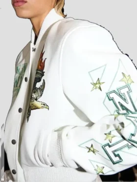 WNBA New York Liberty x OFF Letterman Jacket